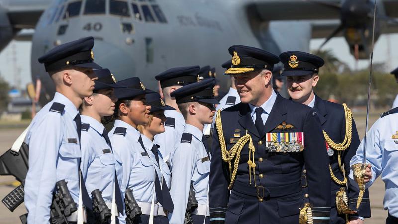 Chief of Air Force Air Marshal Stephen Chappell reviews the 1 Recruit Training Unit 70th Anniversary Recruit Course 12/24 Graduation held at RAAF Base Richmond. 