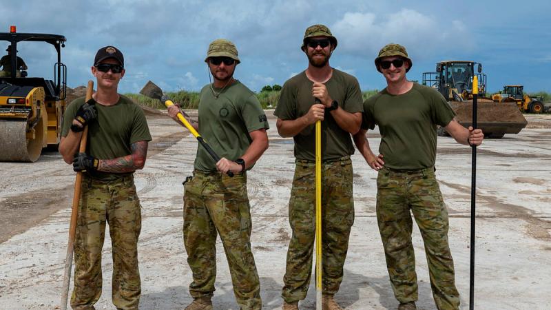 Leading Aircraftman Ryan Wilson, Leading Aircraftman Hayden Bowers, Aircraftman Cort Barnett and Flight Lieutenant Luke Baker during Exercise Silver Flag 2024.