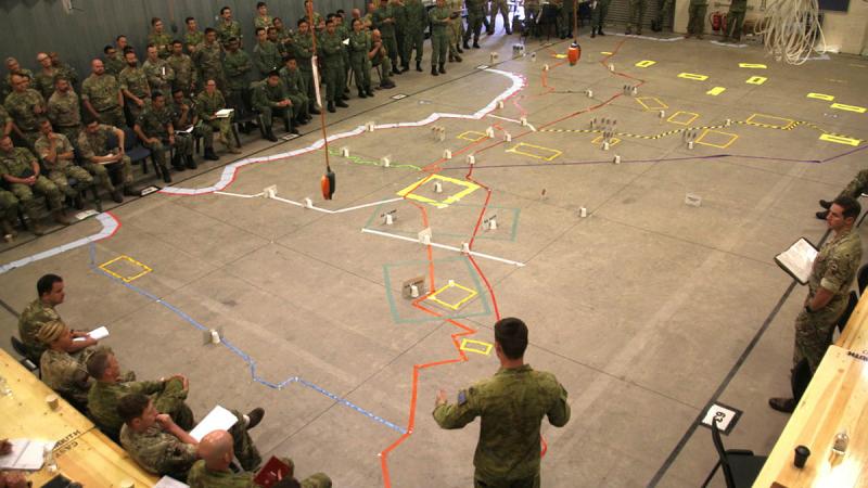 Personnel conduct a rehearsal of concept drill during Exercise Suman Warrior in Warminster, United Kingdom. 