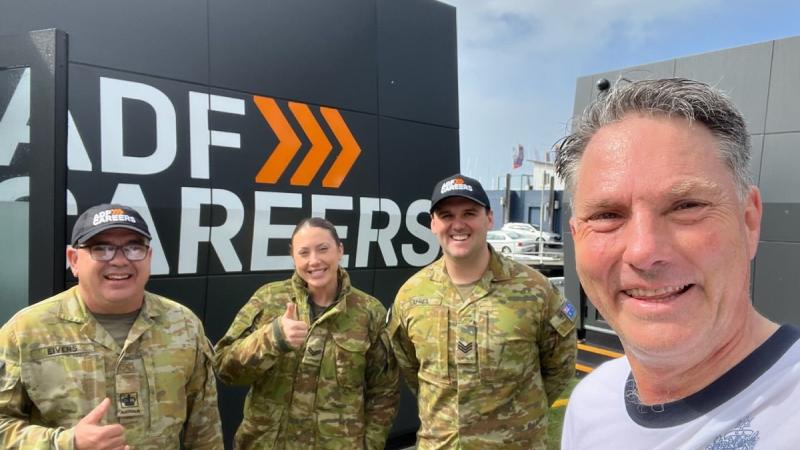 Deputy Prime Minister Mr Richard Marles at the Pop-Up ADF Careers Launch with ADF members. 