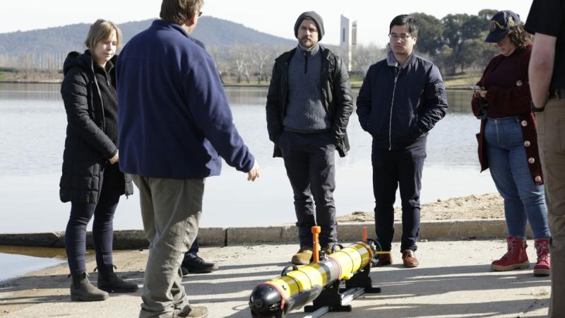 Staff from the Australian Maritime Safety Authority, Naval Materiel Seaworthiness Assurance Agency, Navy Safety and Environment, and the Australian Naval Classification Authority take part in the Principles of Autonomous Maritime Systems Course in Canberra.