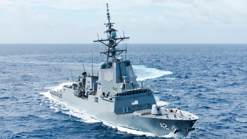 HMAS Sydney conducts Officer of the Watch manoeuvres during Exercise Pacific Dragon 2024. 