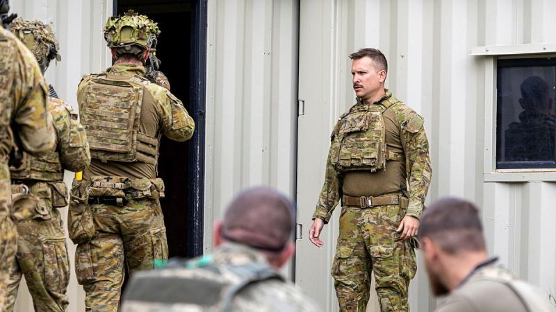 Australian Army soldiers provide instructional training to Armed Forces of Ukraine personnel part of the Platoon Commander Battle Course delivered by Australian Army soldiers deployed on Operation Kudu in the UK. 