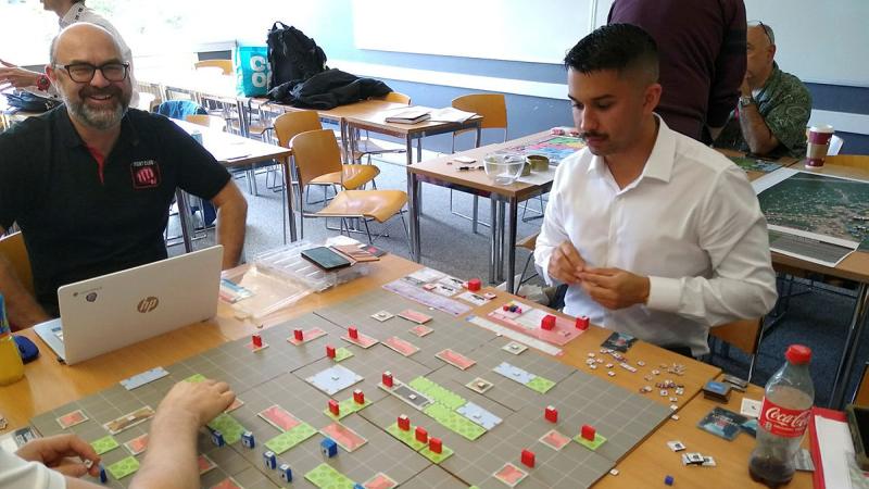 Gunner Ishaan McNeill from 20th Regiment, Royal Australian Artillery, takes part in ‘Connections UK’, a professional wargaming conference held in London in September.