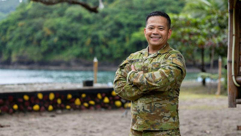Australian Army soldier Sergeant Rey Munoz III, a driving instructor from the Army School of Transport, deploys as a linguist in support of the Joint Australian Training Team – Philippines (JATT-P) program at Marine Base Ternate, Philippines. 