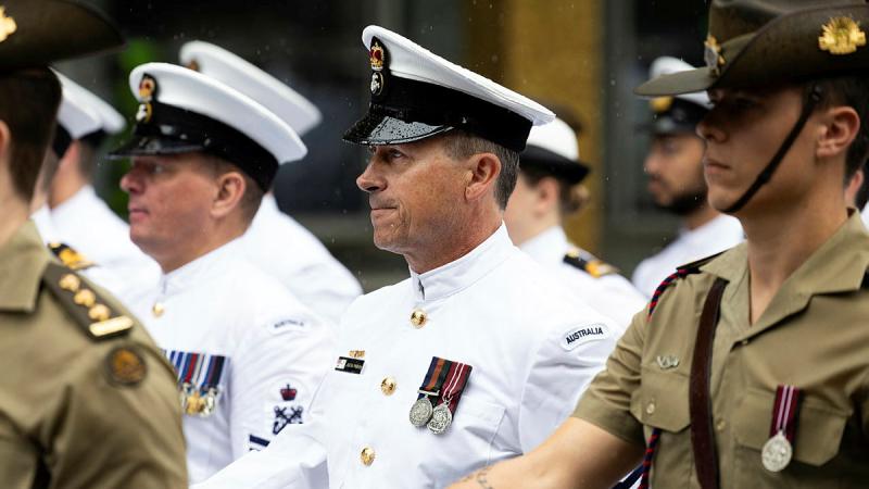 HMAS Canberra personnel conduct a freedom-of-entry parade through Canberra on November 30. Photos: Leading Seaman Jarrod Mulvihill