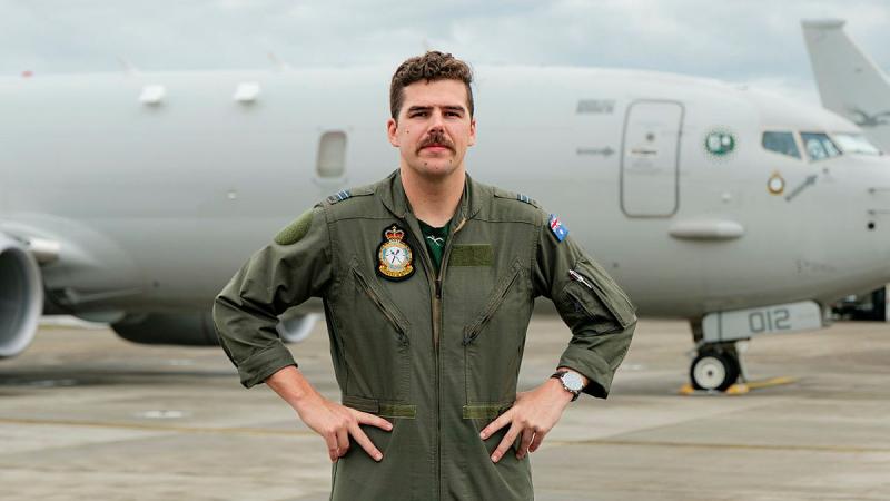 P-8A Poseidon pilot Flight Lieutenant James Lowing prior to departing Royal Malaysian Air Force Base Butterworth on an Operation Gateway mission. 