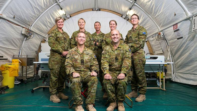 The Royal Australian Navy medical team deployed on active service to Iraq. 