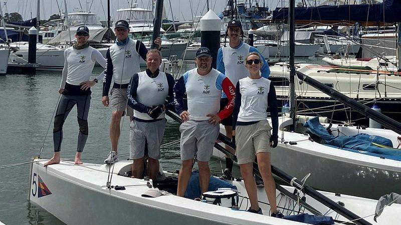 Australian Defence Force sailors at the Police and Emergency Service Regatta held in Newcastle.