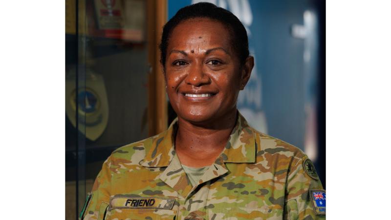 Australian Army Human Resources Administrator Lance Corporal Georgina Friend from the 5th/7th Battalion, Royal Australian Regiment at Robertson Barracks in Darwin. 