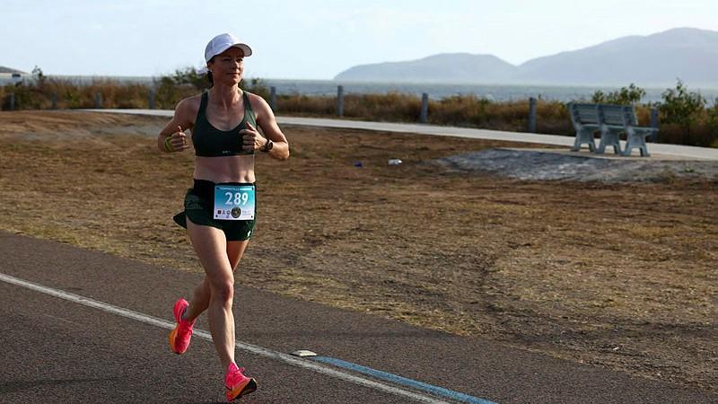 Australian Army soldier Sergeant Sarah Parkins challenges herself in marathon running. 