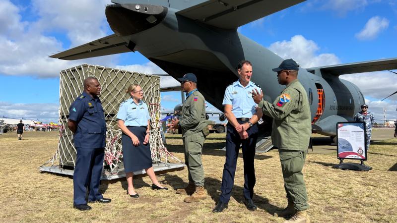 Papua New Guinea Director Air Lieutenant Colonel Eddie Miro, Royal Australian Air Force Air Commodore Scott Winchester, Deputy Air Commander Australia Air Commodore Susie Barns (RNZAF)