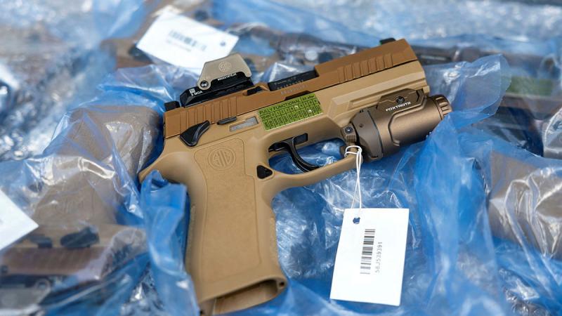 The ADF’s newest sidearm, the F9 pistol. 