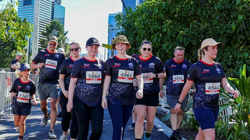 Australian Army Cadets take part in Run Army 2025 in Brisbane.