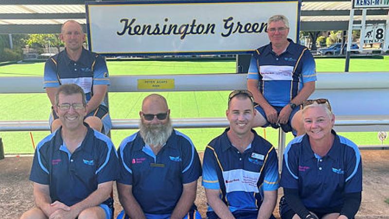 Members of the Air Force Bowls Association compete in the Day in the Gardens lawn bowls tournament at Kensington-Marryatville Bowls Club, SA.
