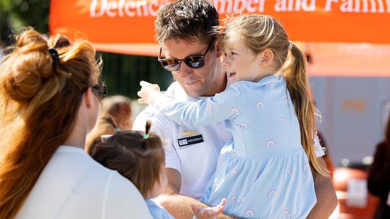 Families welcome HMAS Hobart back to Fleet Base East in Sydney, following deployment across the Indo-Pacific. 