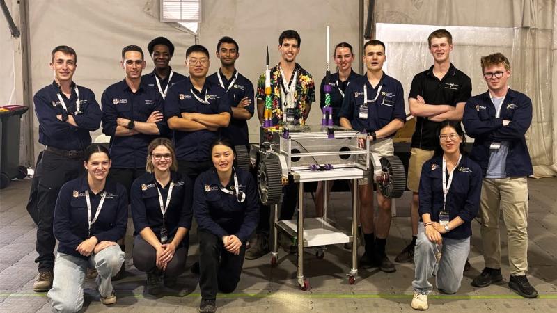  The Robotics and Autonomous Systems Team that included eight ADFA Trainee Officers after the Australian Rover Challenge in Adelaide.
