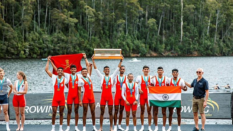 Army Rowing Node India at the Australian Rowing Championships at the Lake Barrington International Rowing Course in Tasmania.