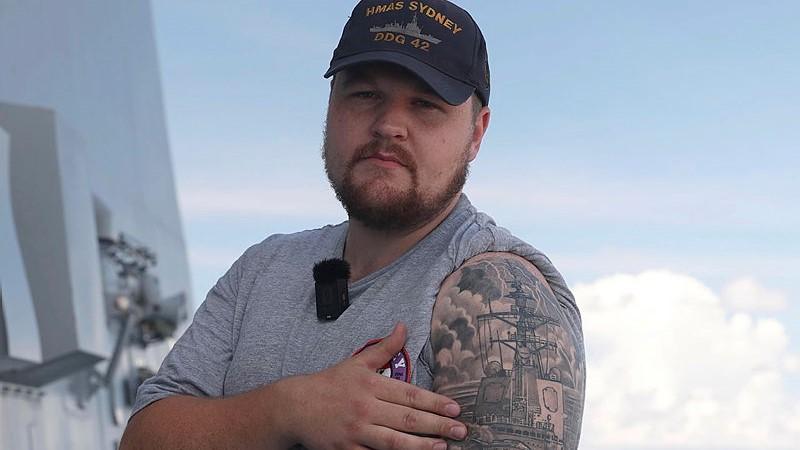 One person who has a particular strong affinity to the Ship is Able Seaman Harley Orpin, with an elaborate tattoo of the ship on his left arm.