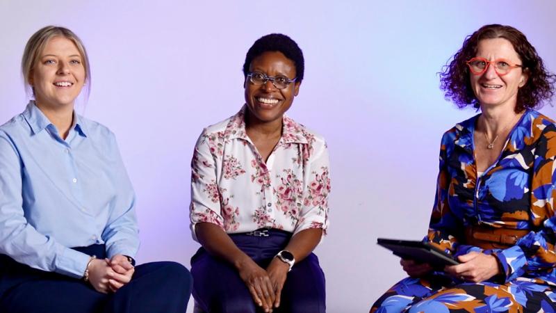 Defence Science and Technology Group's three Women in STEM Ambassadors, Shanae Lay, Gleny Chirima and Bianca Capra.