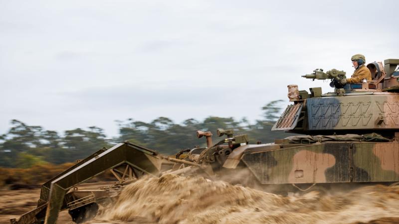 Combat engineers from 3rd Combat Engineer Regiment train on the Australian Army's first assault breacher vehicles at Puckapunyal Military Area.