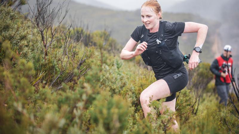 Captain Meghann Bullen during the Ultra Trail Australia 100-mile race.