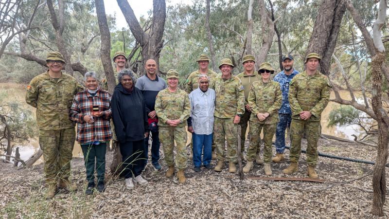 Army Regimental Sergeant Majors participate in Exercise Greenskin on Murrawarri Country in Weilmoringle, Culgoa National Park, NSW. 