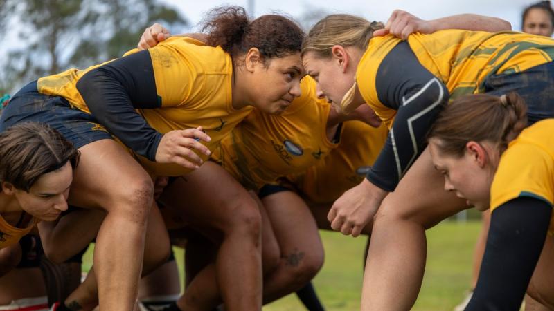 Australian Defence Force Women’s Rugby Union team training at Randwick Barracks, NSW.