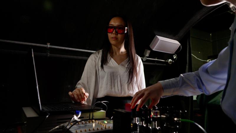 Defence scientist Nicole Blaess conducts research at Defence Science and Technology Group Edinburgh.