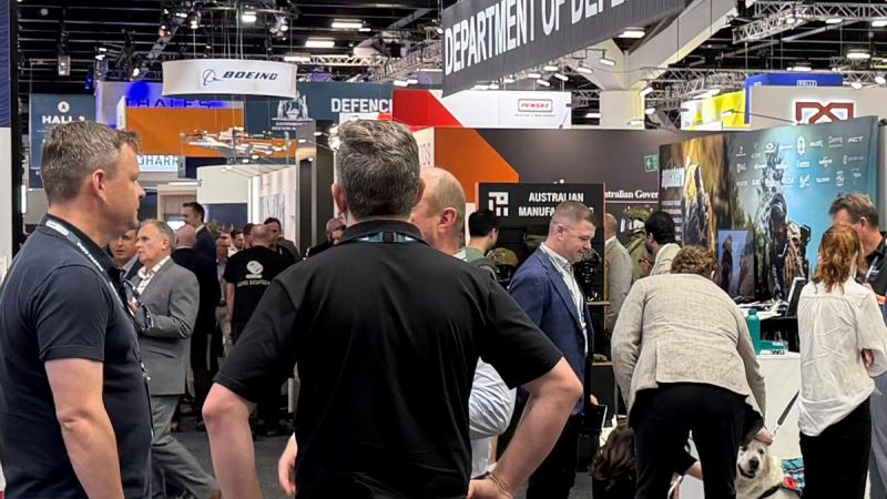 Attendees browse the displays at the Indo Pacific 2025