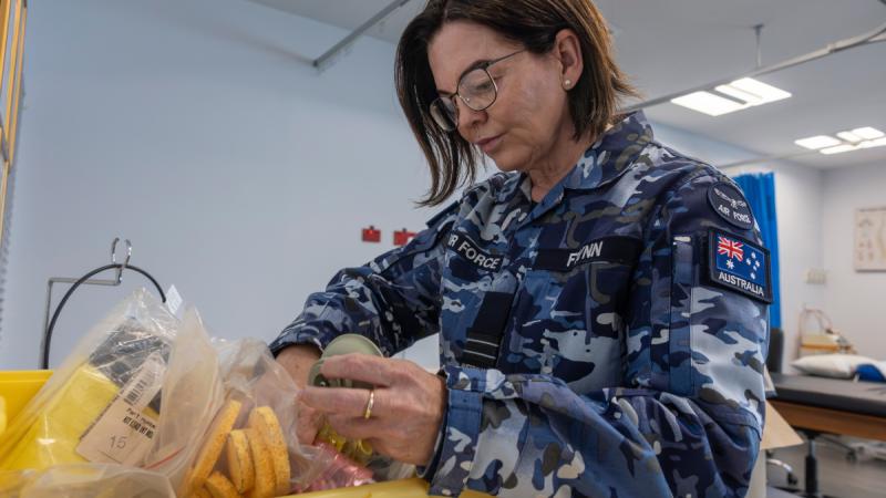 An Air Force reservist nursing officer works at Butterworth, Malaysia.