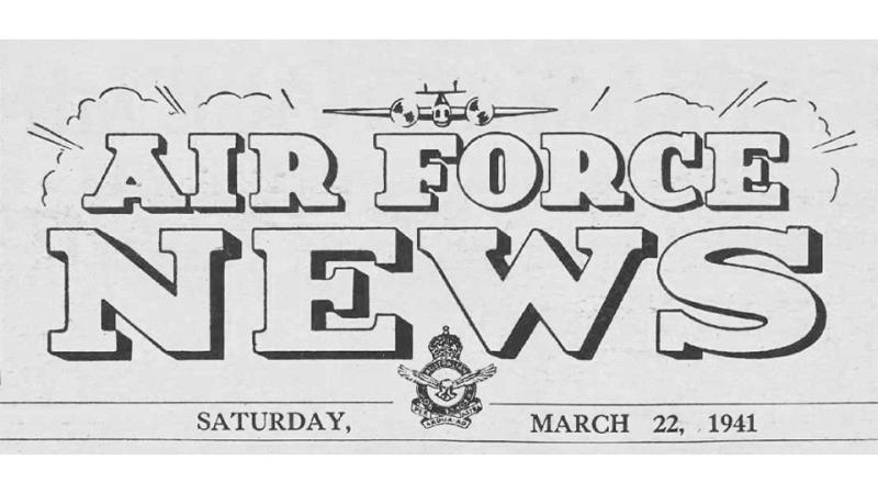 Air Force News newspaper clipping.