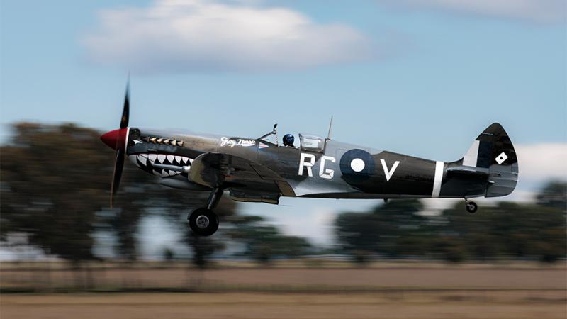 An aircraft in flight.