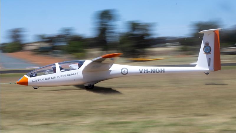 An aircraft in flight.
