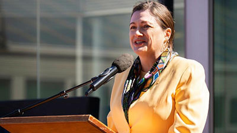 Chief Defence Scientist Professor Tanya Monro at the opening of the Common User Facility at the University of Tasmania’s Australian Maritime College in Launceston. Photo: Kaushik Rajarathnam