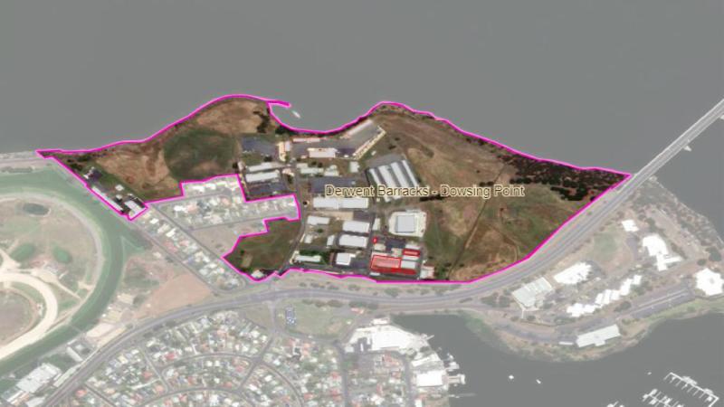 Map of Derwent Barracks.